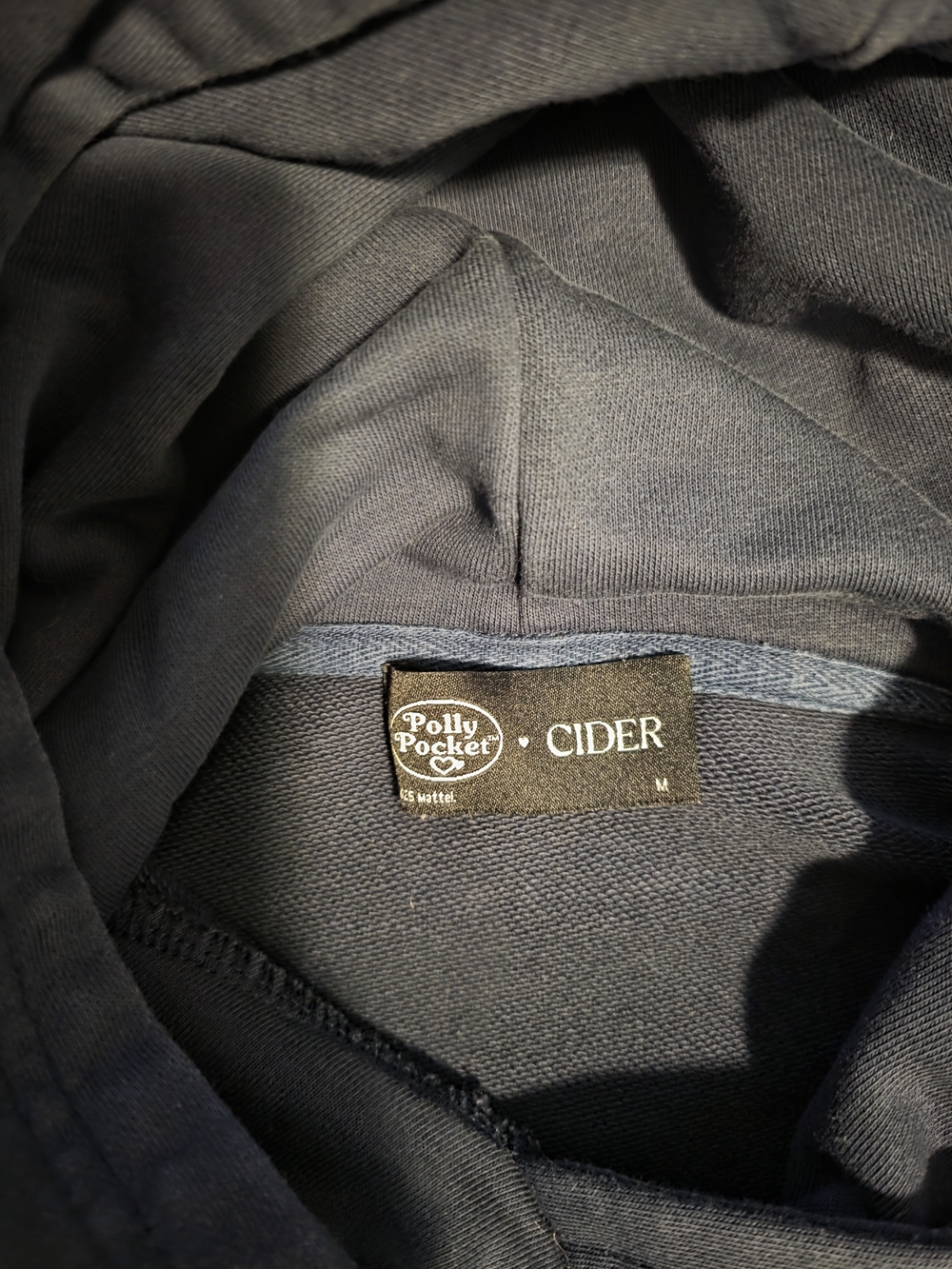 Cider Navy Hoodie with Light Blue Polly Pocket Graphics - Picture 2 of 2
